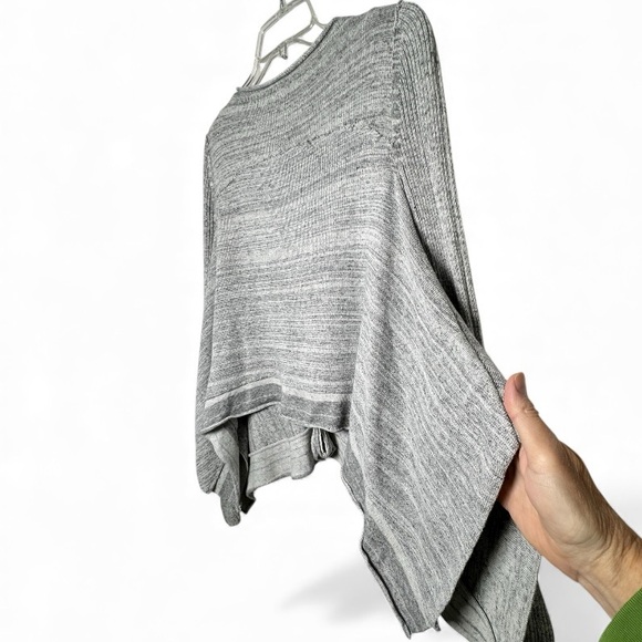 Free People Never Again Ribbed Cardigan Gray Asym Hem Small - Picture 12 of 15